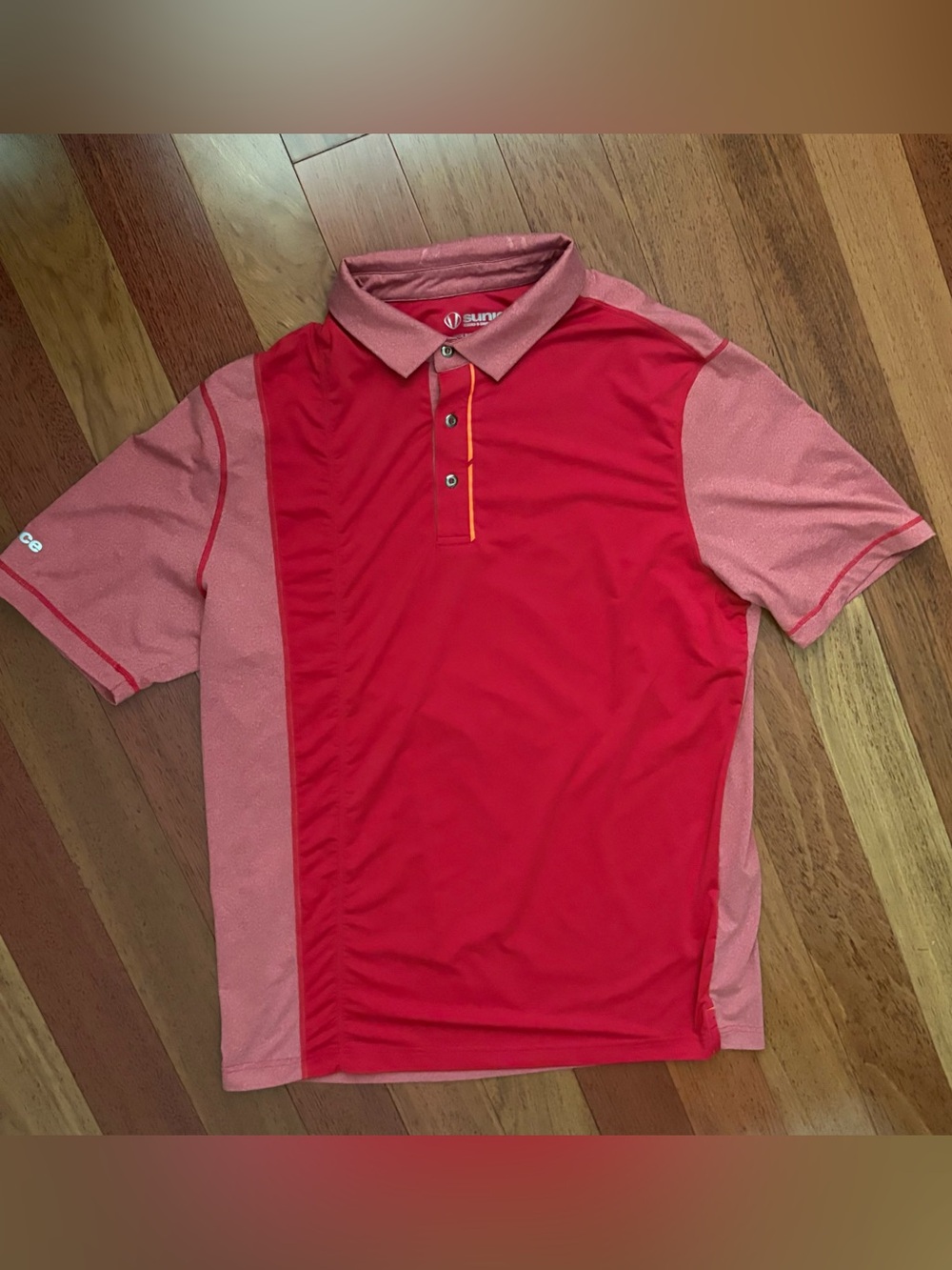 Sunice red golf polo shirt Size M #golfwear #athleisure